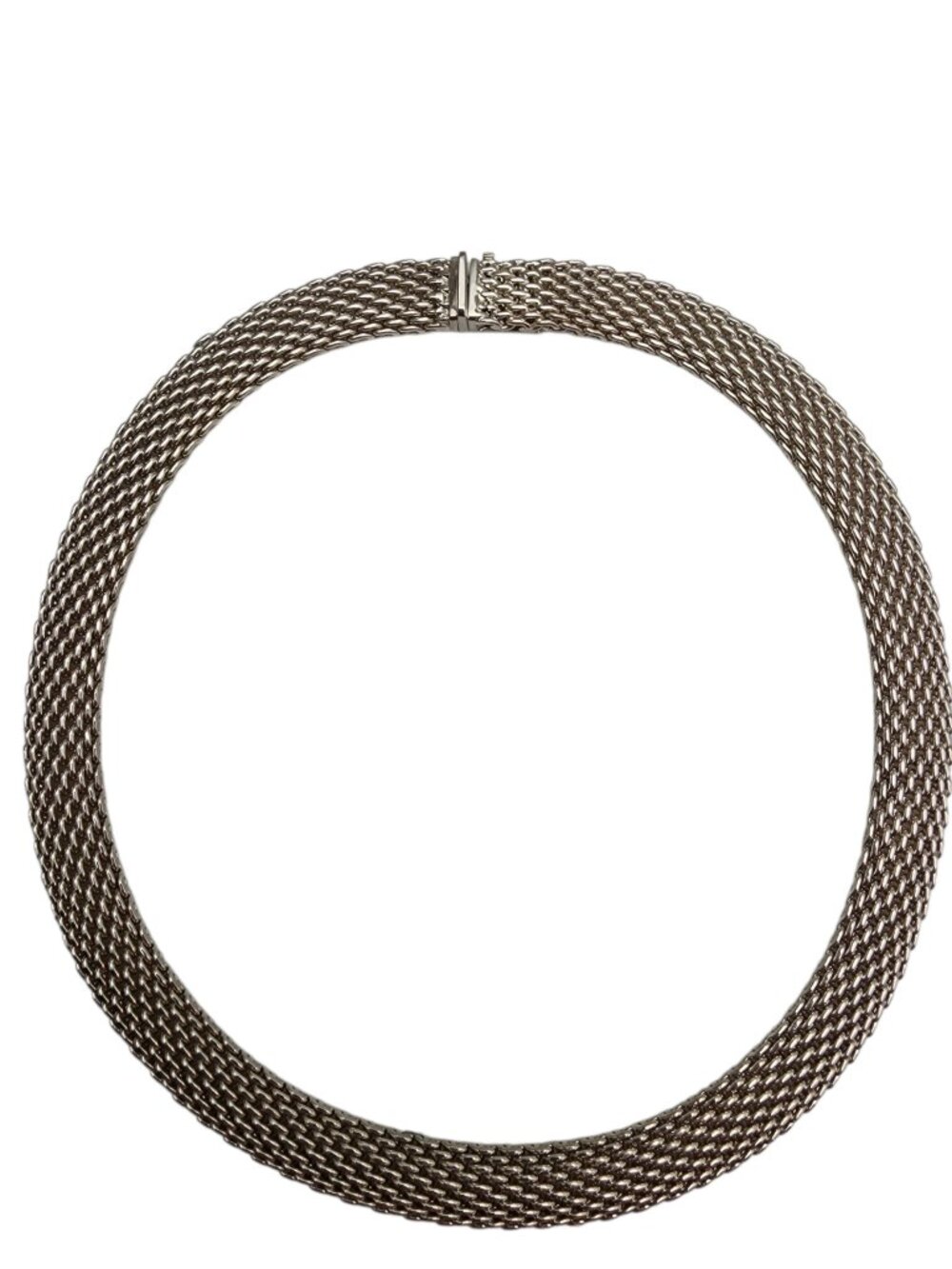 Tiffany & Co Sterling Silver Somerset Mesh Necklace 17.25" #25365